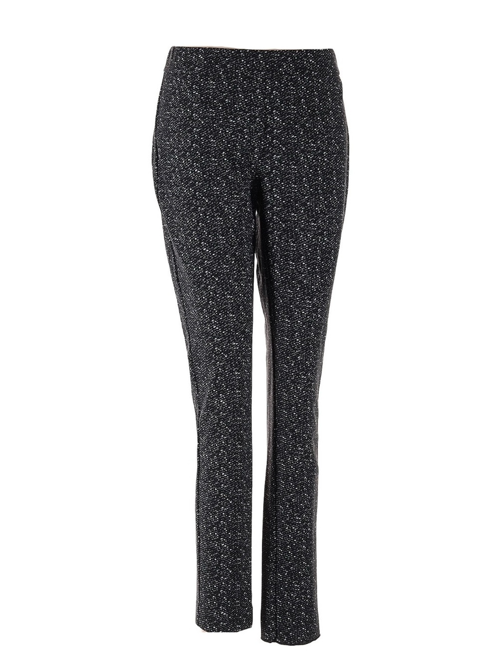 Theory Black Metallic Fleck Knit Slim-Profile Pants